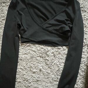 Elegant Black Wrap Top